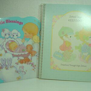 Vintage Precious Moments book "Little Blessings" & School Days Keepsake book